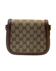 Gucci Lady Web Shoulder Bag GG Canvas Small Brown Bag