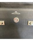 Delvaux Black Leather Tempete PM Top Handle Bag