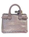 Burberry Banner convertible tote sequin with leather canvas bag