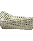 Bottega Veneta White Intrecciato Leather Structure Clutch