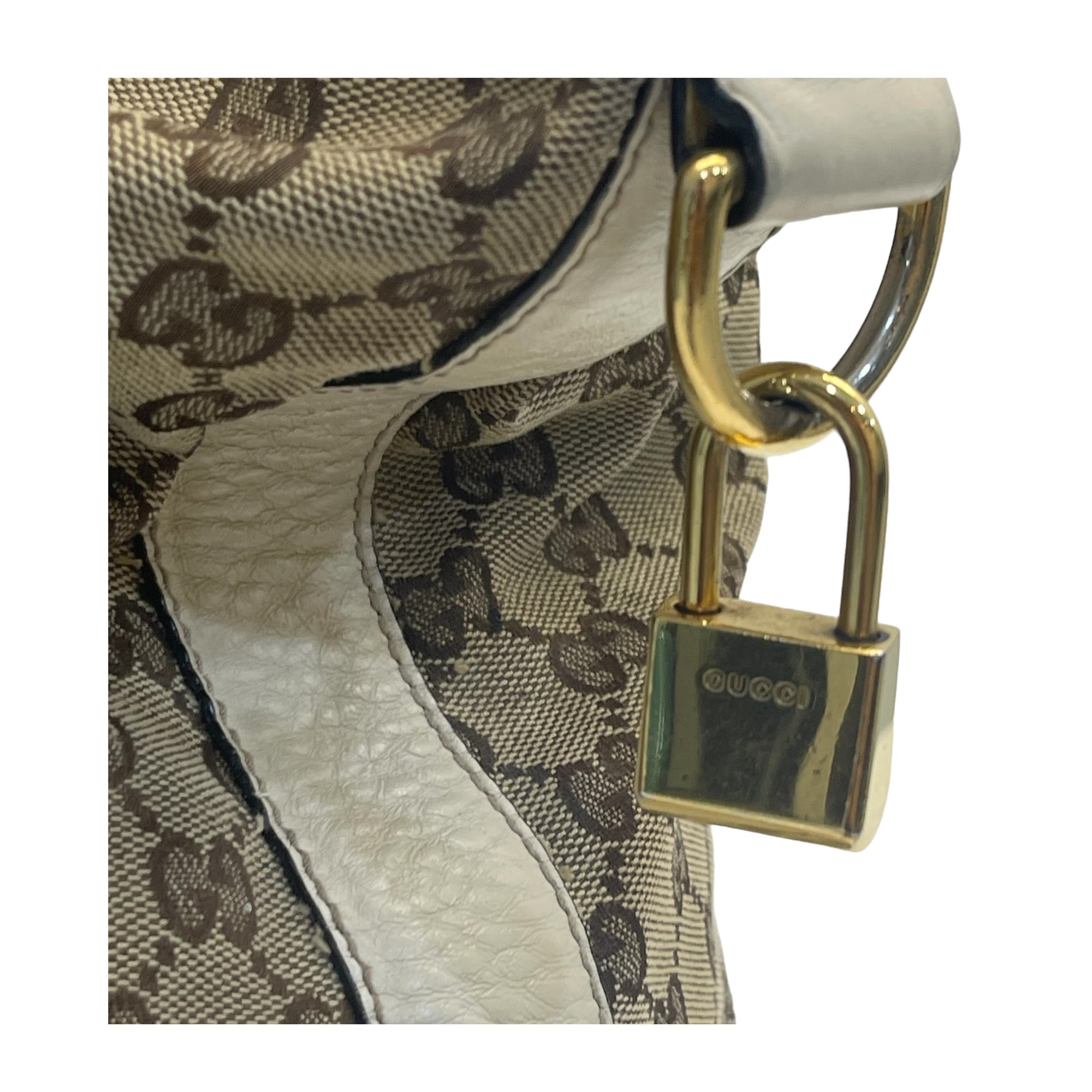 Gucci GG Canvas and Alligator Secret Hobo