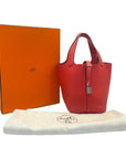 Hermes Picotin 18 Rose Jaipur in Taurillon Clemence Leather with Silver HW