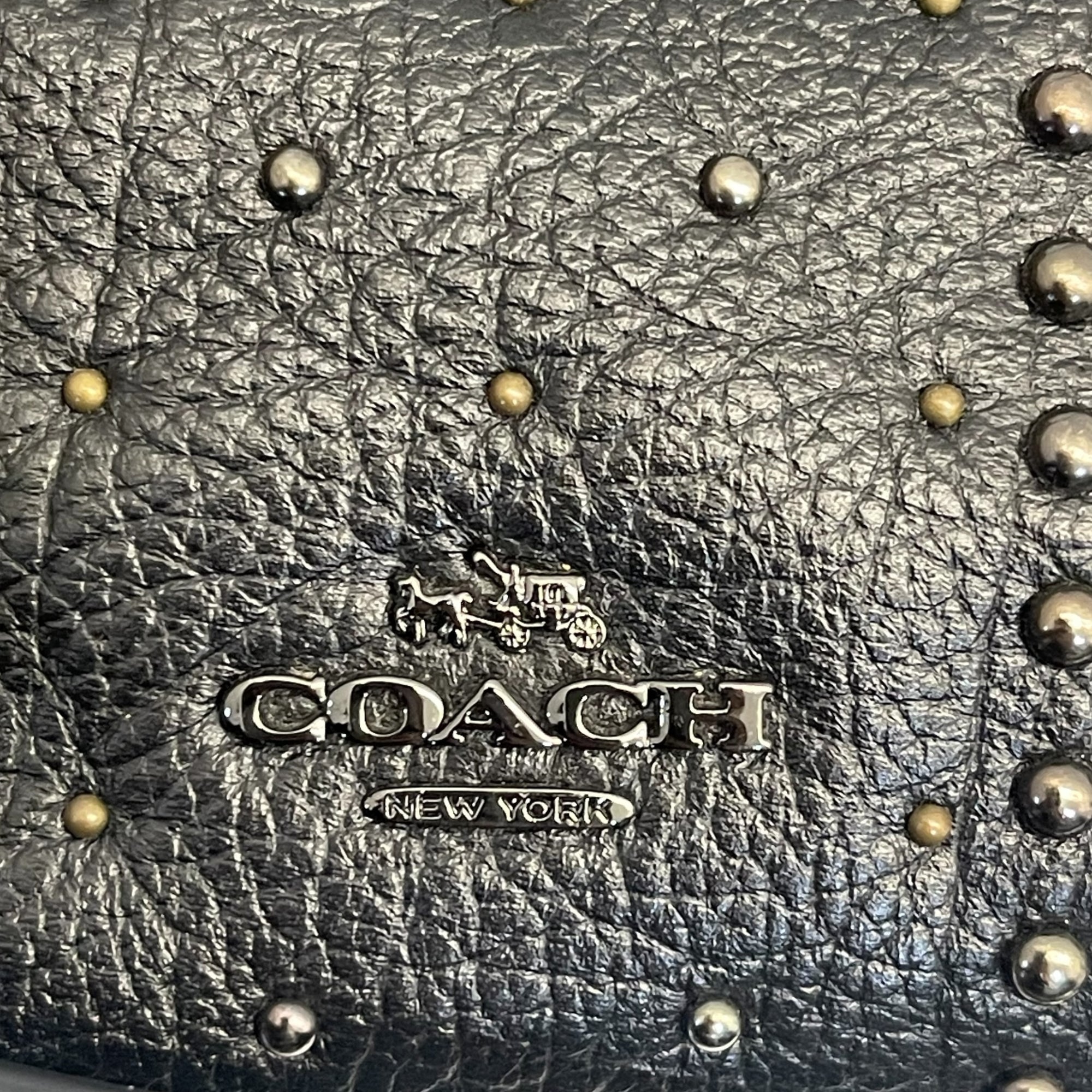 Coach Black Studded Satchel Bag