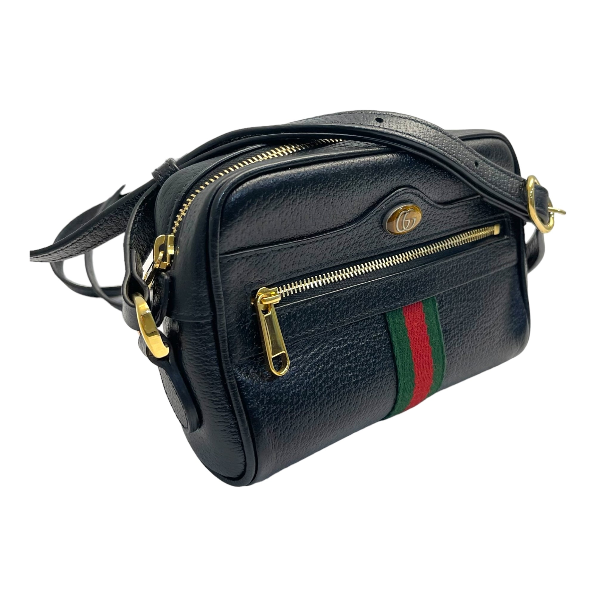 Gucci Web Leather Crossbody Bag