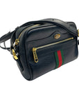 Gucci Web Leather Crossbody Bag