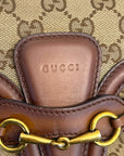 Gucci Lady Web Shoulder Bag GG Canvas Small Brown Bag