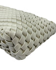 Bottega Veneta White Intrecciato Leather Structure Clutch