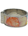 Hermes Enamel Printed Charniere Baobab Cat Hinged Bracelet Graffitis Craft