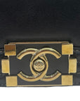 Chanel Bicolor Leather Small Boy Bag