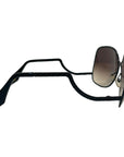 Victoria Beckham Black Metal Frame Sunglasses