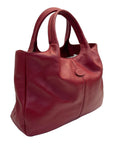 Tod's Pink Leather Media Shopper Tote