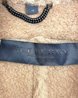 Burberry Prorsum Brown Suede Shearling Motorcycle Jacket