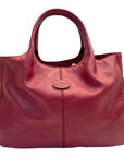 Tod's Pink Leather Media Shopper Tote