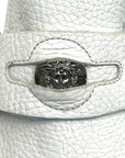 Versace White Leather Loafers