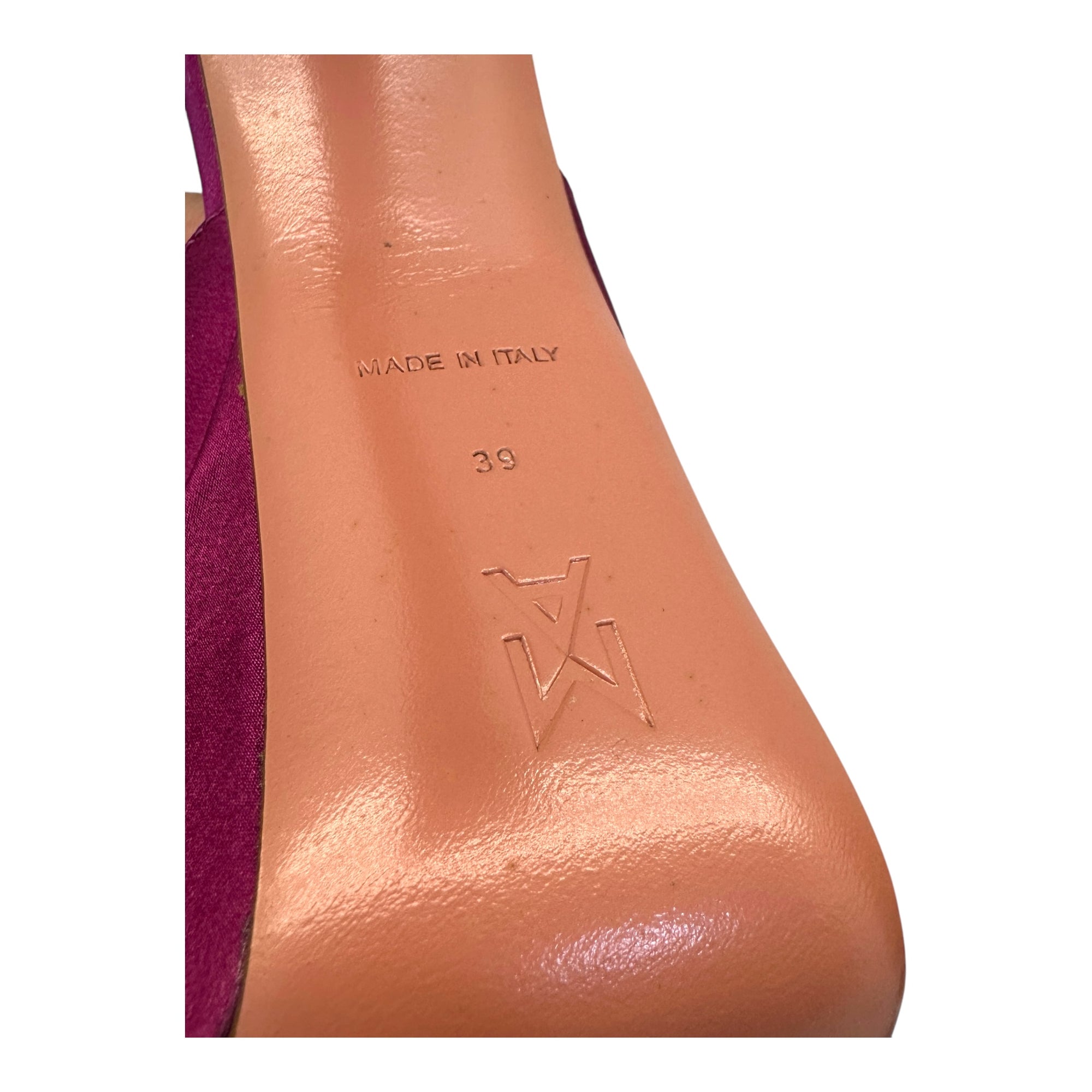 Amina Muaddi Platform Mules in Pink EU 39