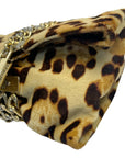 Jimmy Choo Leopard Print Calf Hair Sandra Clutch