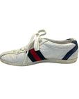 Gucci White Leather Web Detail Ace Low Top Sneakers Size EU 35