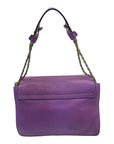 Chloe Purple Leather Medium Sally Flap Shoulder Bag