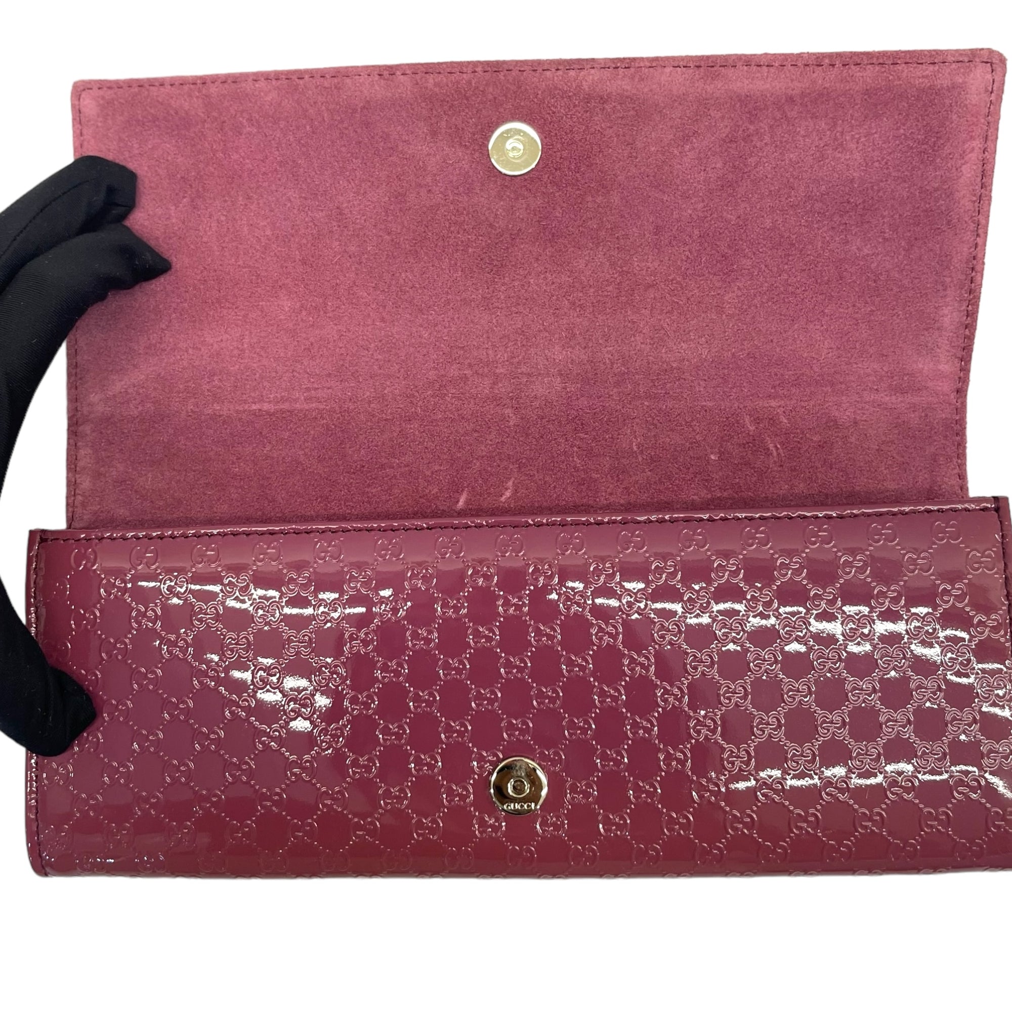 Gucci Microguccissima Patent Leather Broadway Clutch