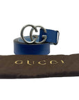 Gucci GG Blue Leather Belt