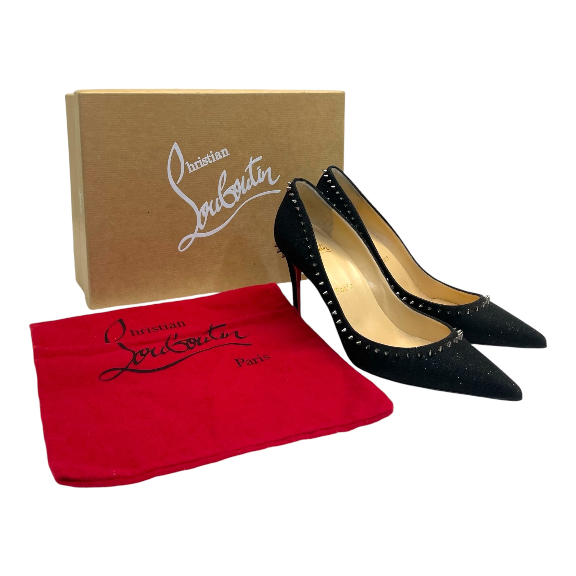 Christian Louboutin Black Studded Pumps EU 37