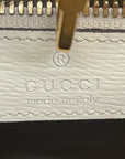 Gucci Tiger Shanghai Savanah Textured White Chalky Multicolor Tote