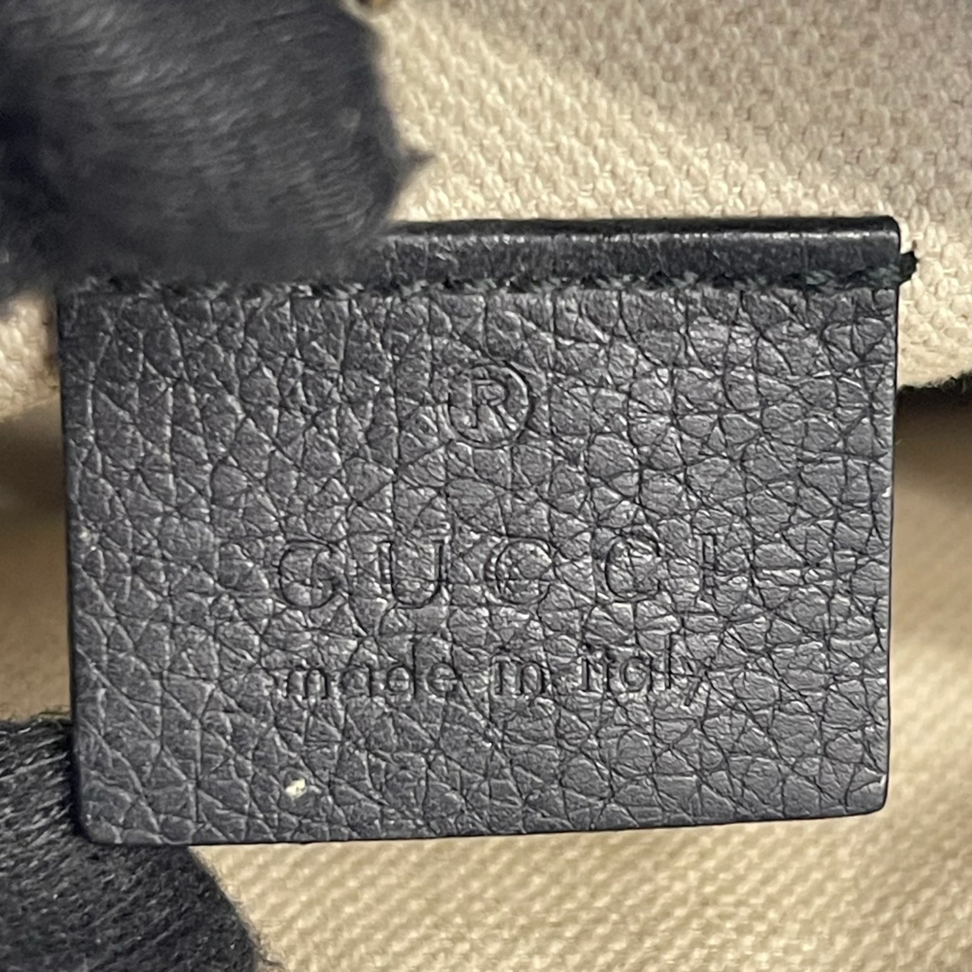 Gucci Grained Calfskin Small Gucci Web Belt Bag