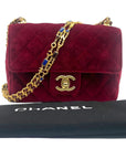 Chanel Red Velvet Flap Mini