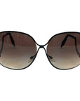 Victoria Beckham Black Metal Frame Sunglasses