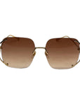 Gucci Metal Oversized Sunglasses