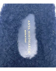 Anya Hindmarch Smiley Shearling And Fur Flat Slides Size EU 35