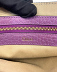 Chloe Purple Leather Medium Sally Flap Shoulder Bag