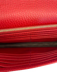 Gucci Red Interlocking GG Wallet on Chain