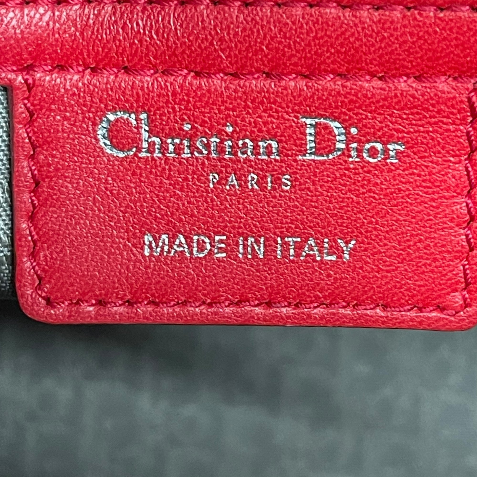 Lady Dior Large Red Lambskin