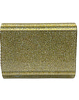 Jimmy Choo Candy Gold Glitter Acrylic Chain Clutch