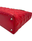 Lady Dior Large Red Lambskin