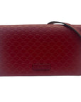 Gucci Red Guccissima Wallet with Strap