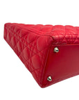 Lady Dior Large Red Lambskin