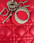 Lady Dior Large Red Lambskin