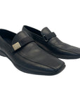 Prada Buckle Driving Loafers in Black Leather Size EU 41.5