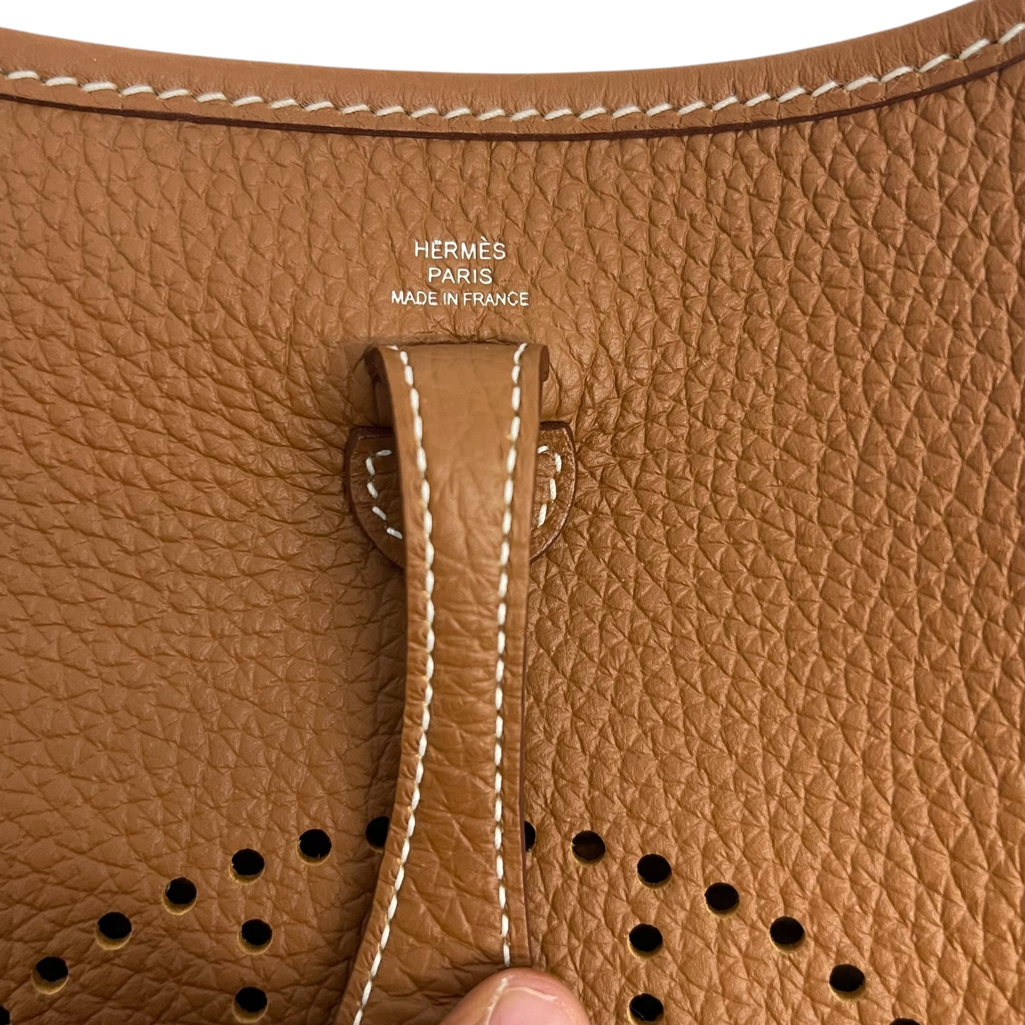 Hermes Evelyne TPM in Tan Clemence with SHW