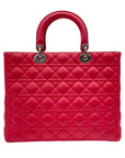 Lady Dior Large Red Lambskin