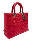 Lady Dior Large Red Lambskin