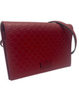 Gucci Red Guccissima Wallet with Strap