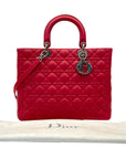 Lady Dior Large Red Lambskin