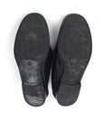 Black Leather Frederik Web Loafers EU- 44.5