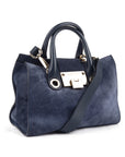 Riley Mini Suede Tote Crossbody Bag