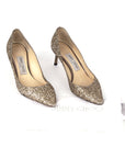 Jimmy Choo Gold Shimmer Heels