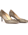 Jimmy Choo Gold Shimmer Heels