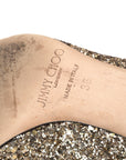 Jimmy Choo Gold Shimmer Heels